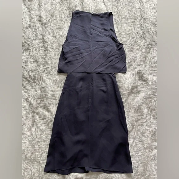 Theory Silk Navy Dress - Picture 2 of 5
